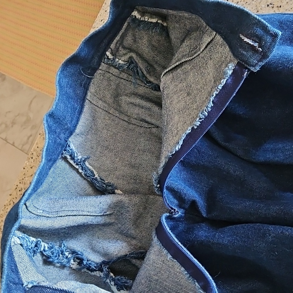Hand Sewn Vintage Denim Skit With Eyelet Details - Picture 11 of 12